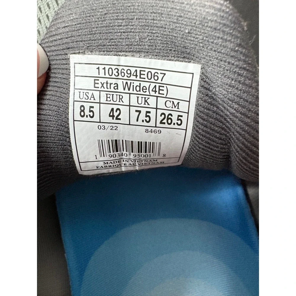 Brooks Ghost 14 Shoes Mens‎ Size 8.5 Extra Wide Gray Running Sneakers Comfort